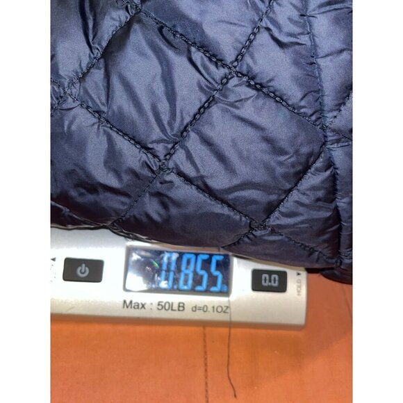 Abercrombie & Fitch Navy Quilted Jacket M Lightweight Full-Zip Puffer With Pocke - Picture 9 of 9